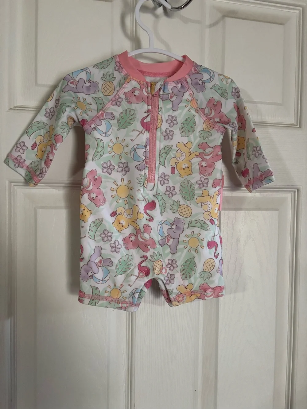 Care Bears Baby- Pink Tropical Print Swimsuit
